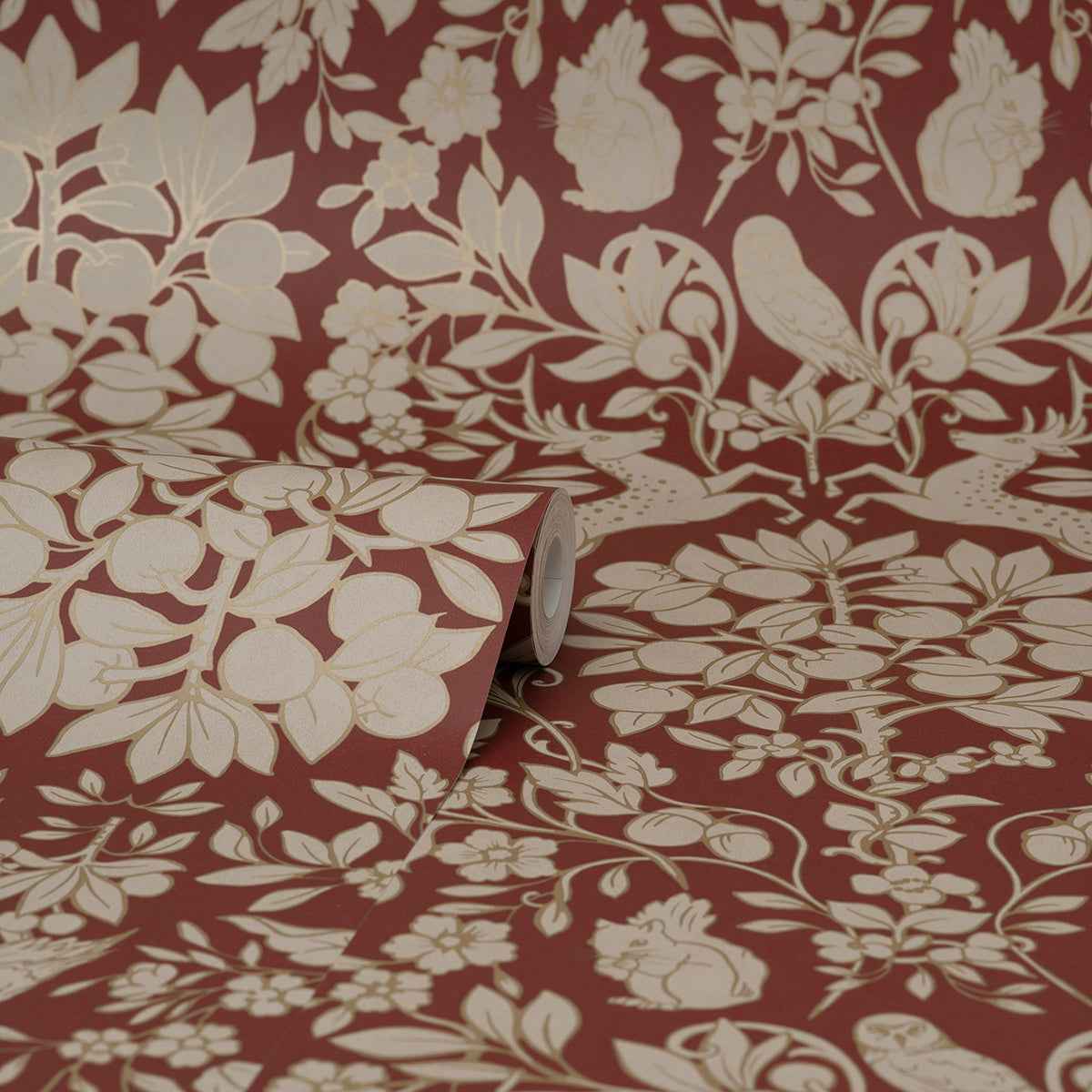 Richmond Maroon Floral Wallpaper - York Wallcoverings - M1685 - York Wallcoverings Wallpaper