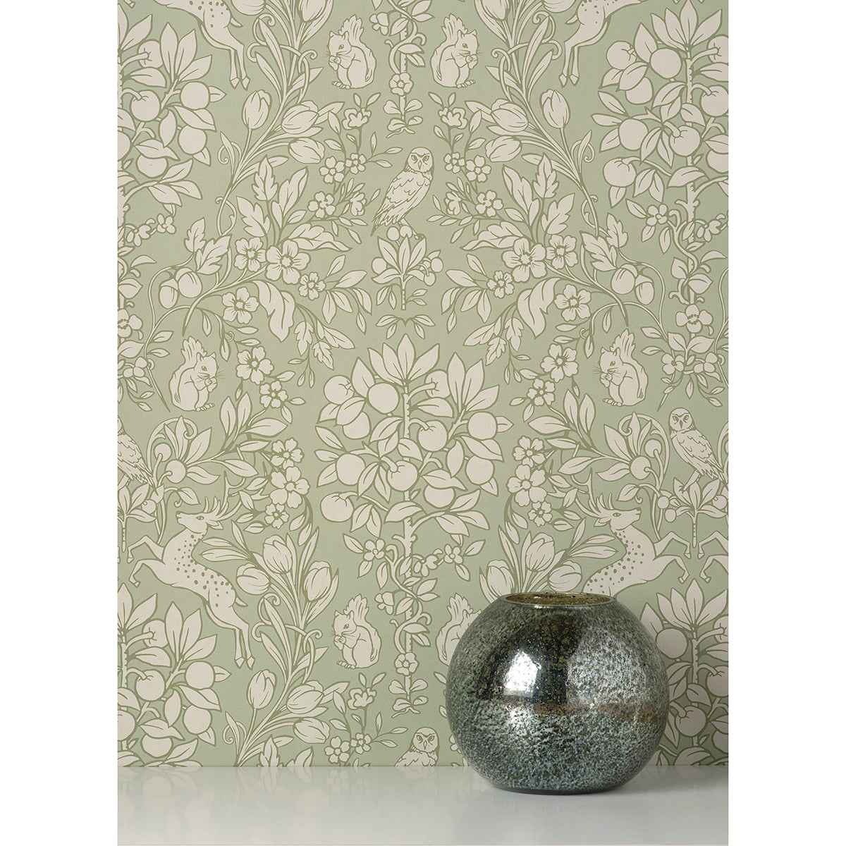 Richmond Sage Floral Wallpaper - York Wallcoverings - M1688 - York Wallcoverings Wallpaper