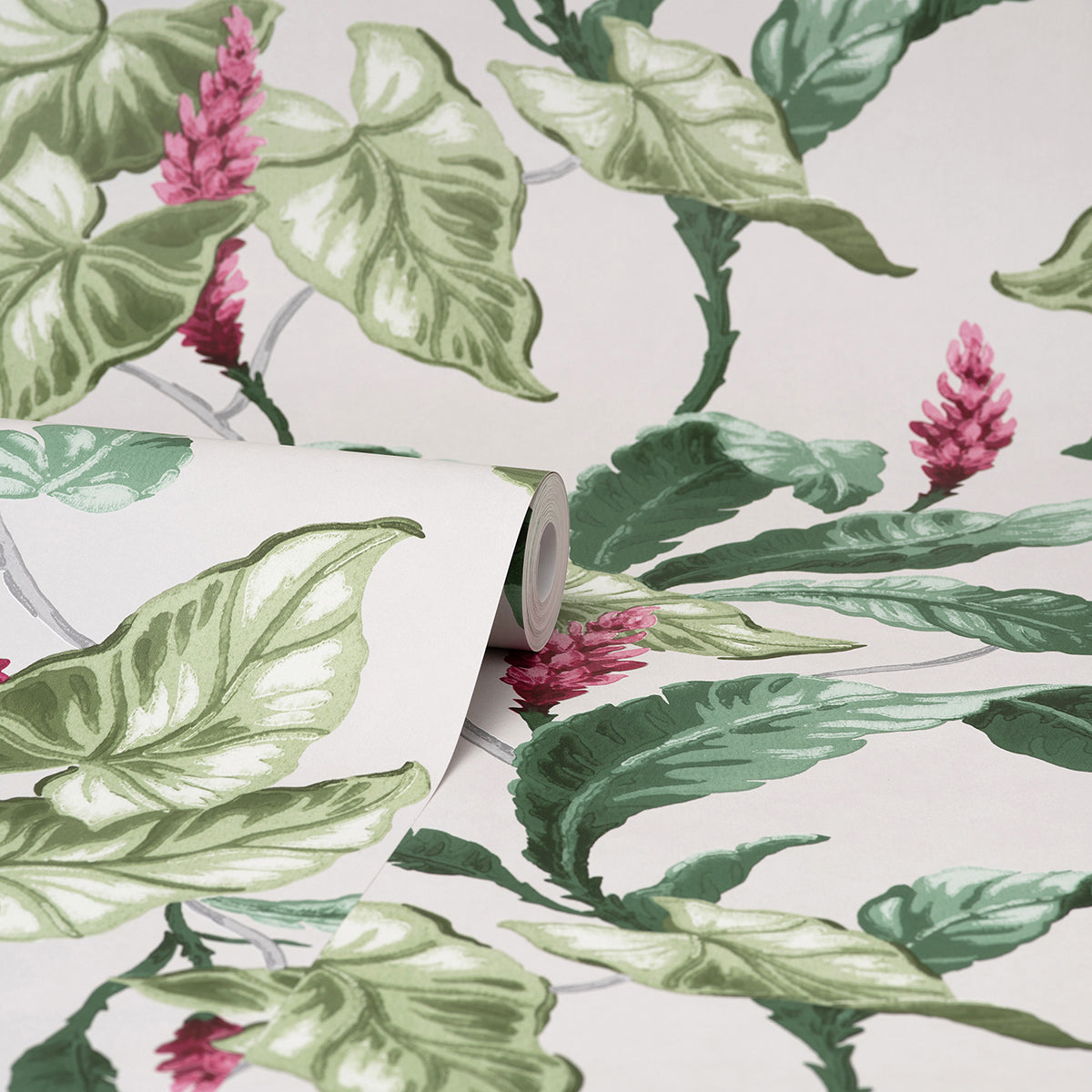 meridian-parade-green-tropical-leaves-wallpaper-york-wallcoverings-m1692 - York Wallcoverings Papel pintado