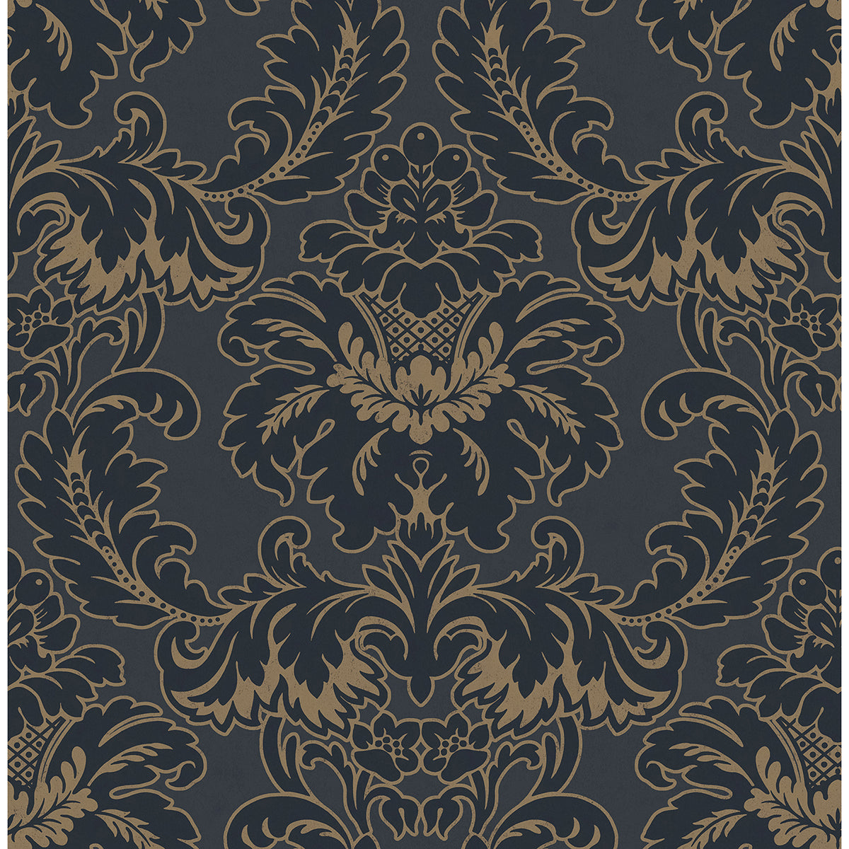 Picture of Windsor Blue Damask Wallpaper