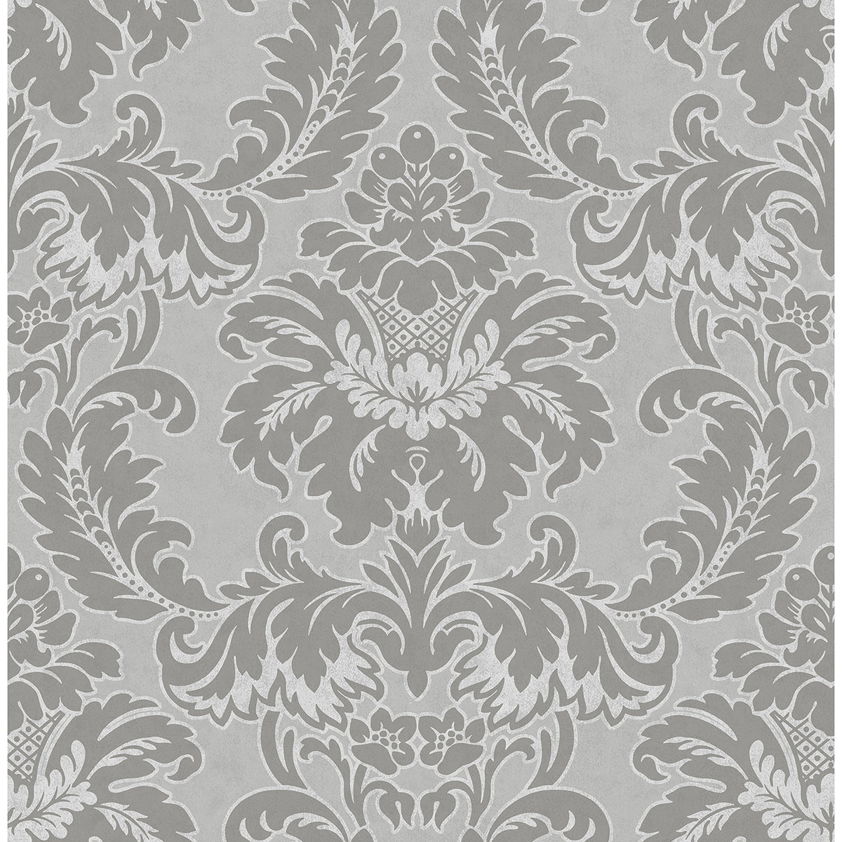 Picture of Windsor Grey Damask Wallpaper