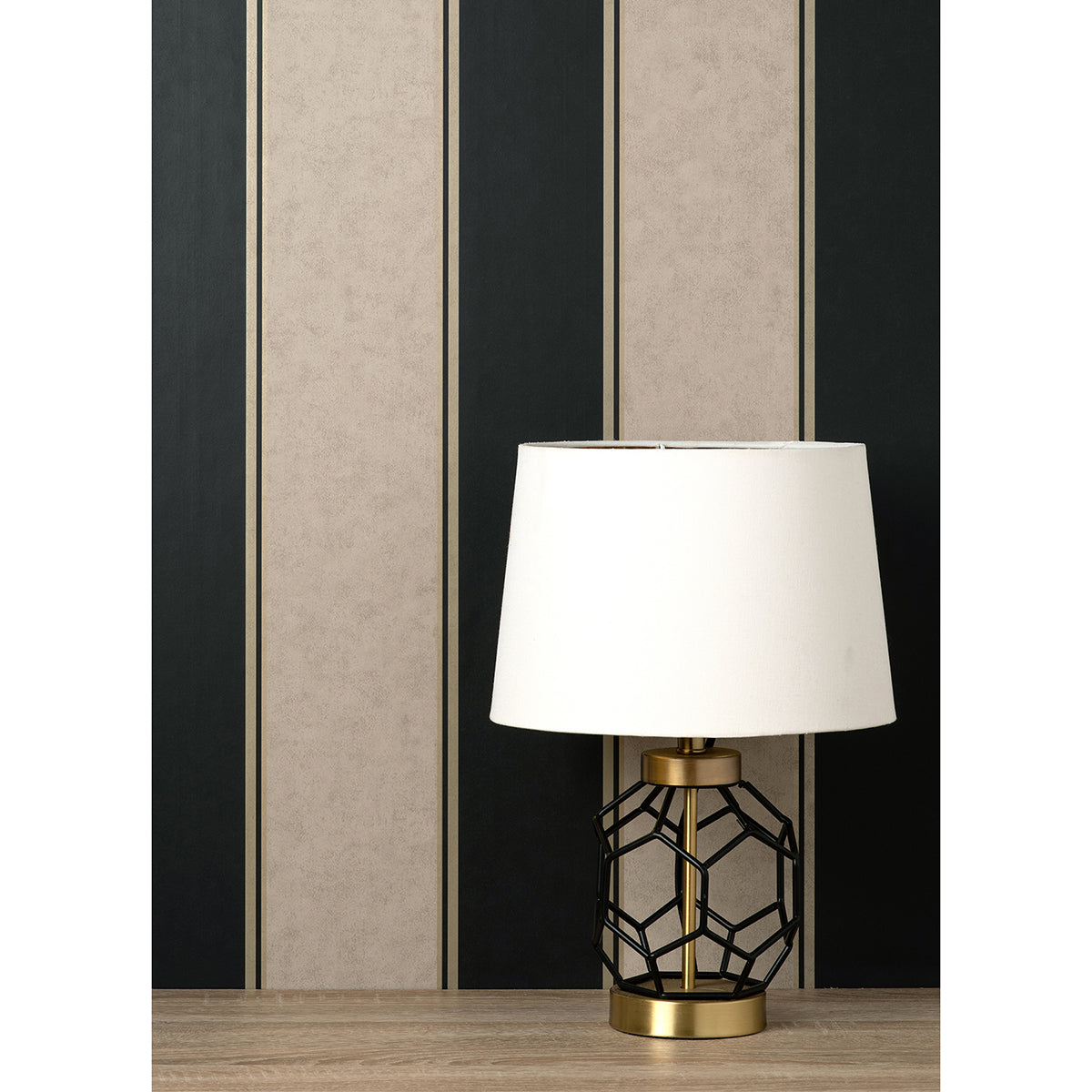 rydia-black-stripe-wallpaper-york-wallcoverings-m1707 - York Wallcoverings Wallpaper