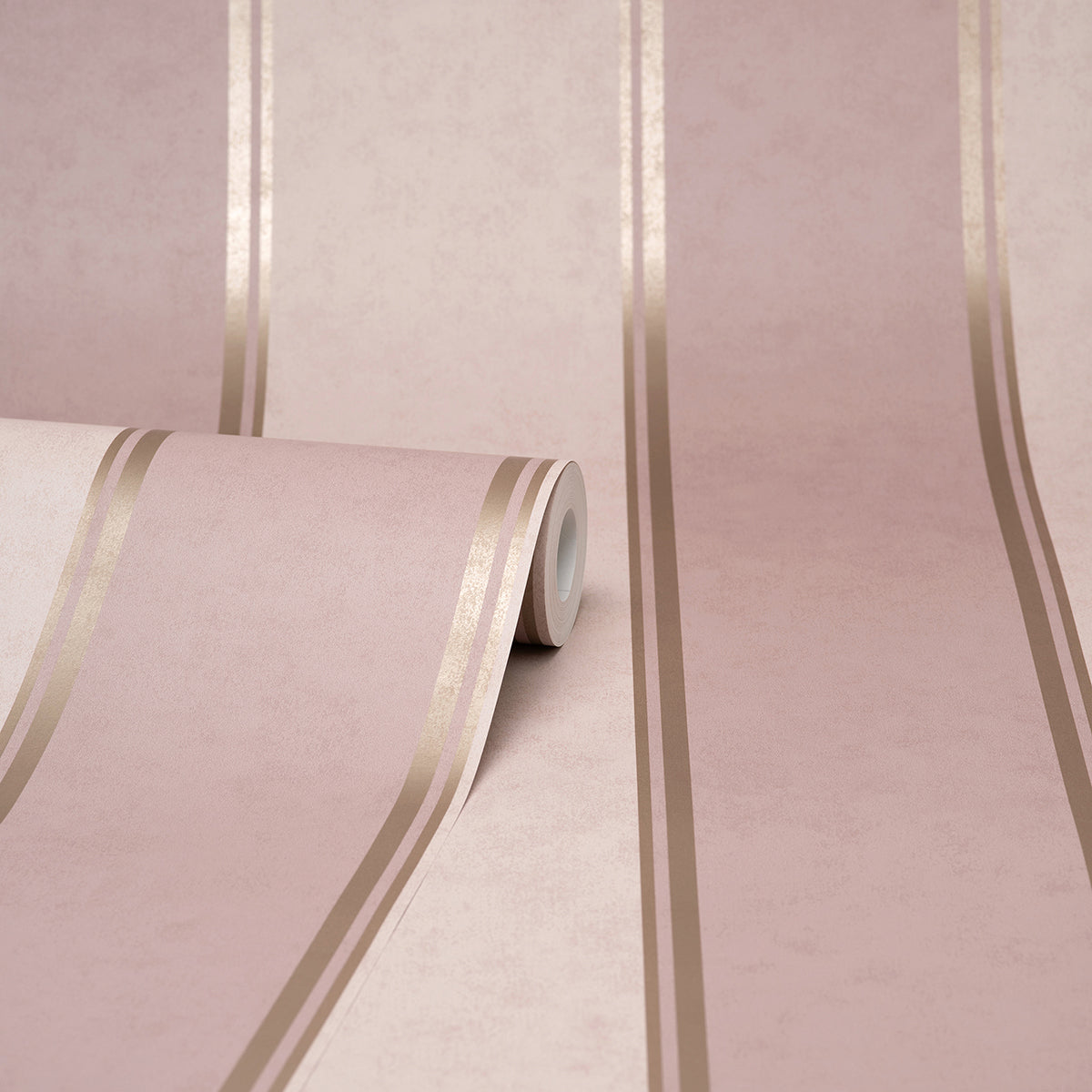 Rydia Pink Stripe Wallpaper - Brewster Wallcovering