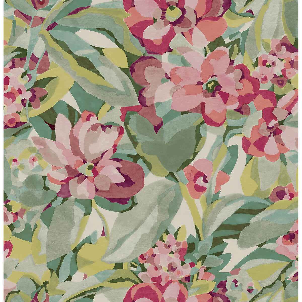 Wine Belles Fleurs Peel and Stick Wallpaper - York Wallcoverings - CBS4512