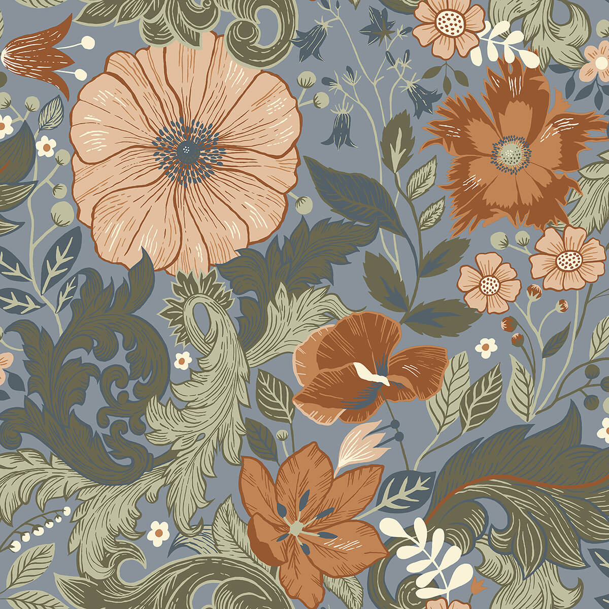 victoria-blue-floral-nouveau-wallpaper-york-wallcoverings-2999-13108