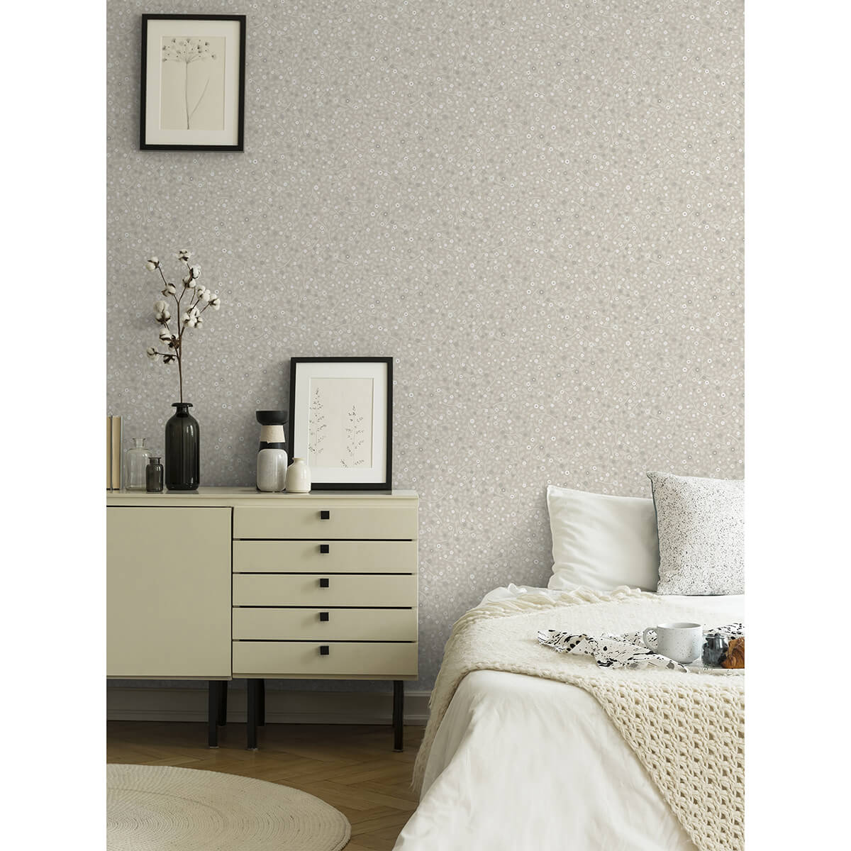 hummelvik-light-grey-daisy-trail-wallpaper-york-wallcoverings-2999-24126 - York Wallcoverings Wallpaper
