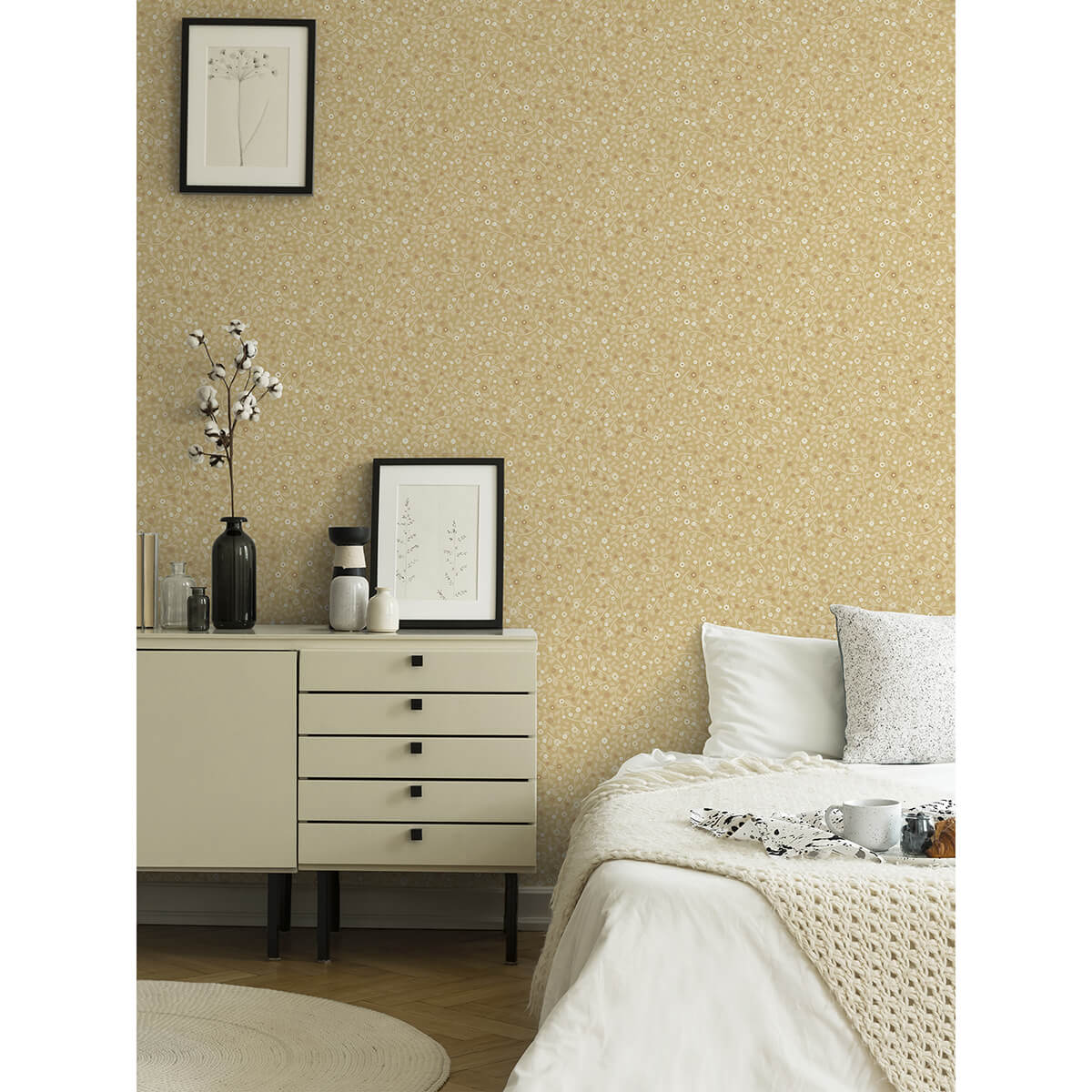 hummelvik-yellow-daisy-trail-wallpaper-york-wallcoverings-2999-24129 - York Wallcoverings Wallpaper