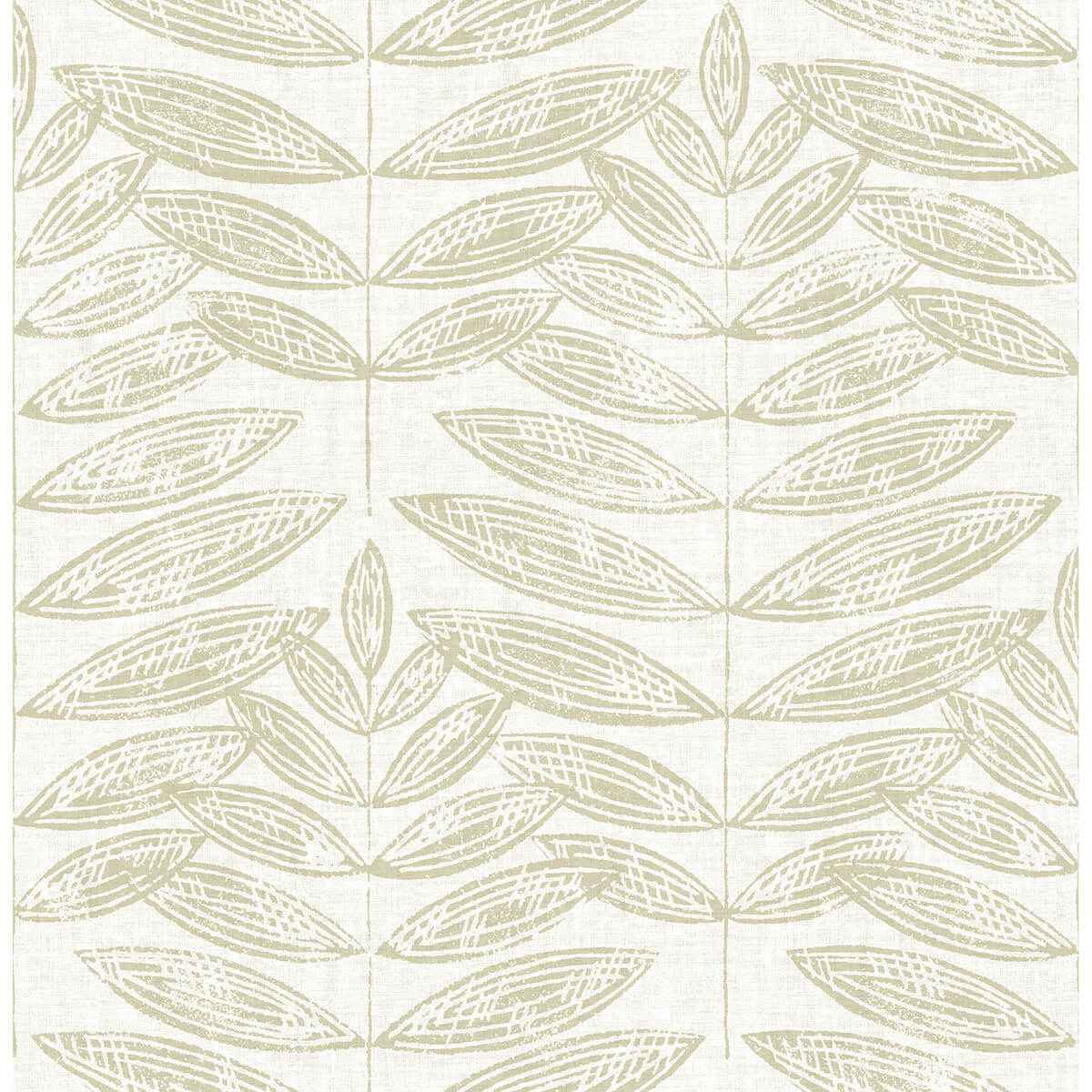 Akira Taupe Leaf Wallpaper - York Wallcoverings - 2999-25100 - York Wallcoverings Wallpaper
