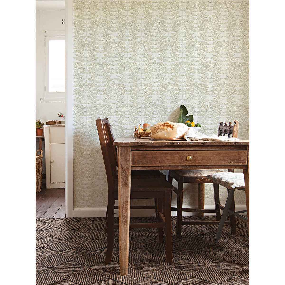 Akira Taupe Leaf Wallpaper - York Wallcoverings - 2999-25100 - York Wallcoverings Wallpaper