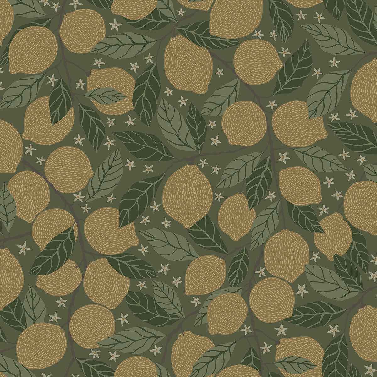 Lemona Green Fruit Tree Wallpaper - York Wallcoverings - 2999-44119
