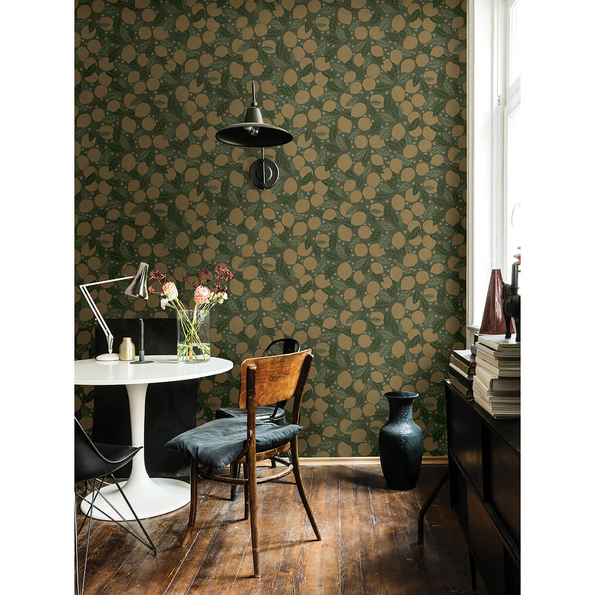 lemona-green-fruit-tree-wallpaper-york-wallcoverings-2999-44119 - York Wallcoverings Wallpaper