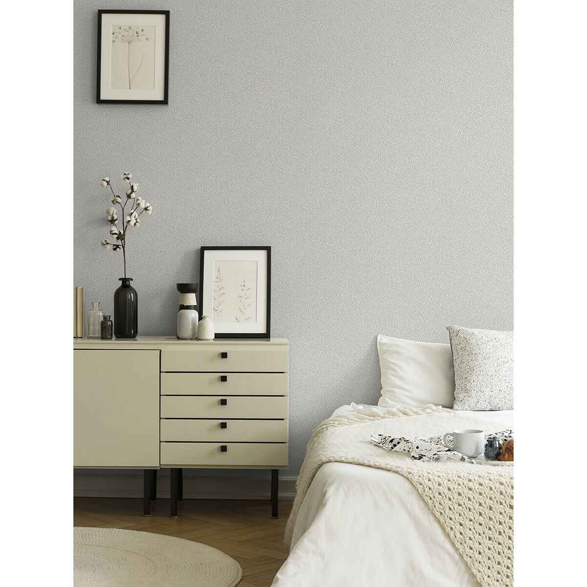 Anna Light Grey Fern Trail Wallpaper - York Wallcoverings - 2999-55004 - York Wallcoverings Wallpaper