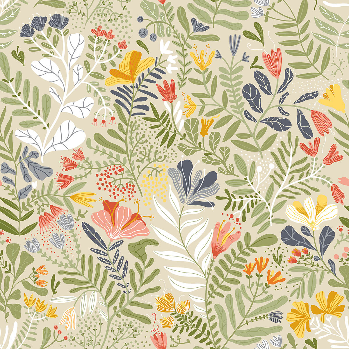 brittsommar-beige-green-woodland-floral-wallpaper-york-wallcoverings-2999-55011