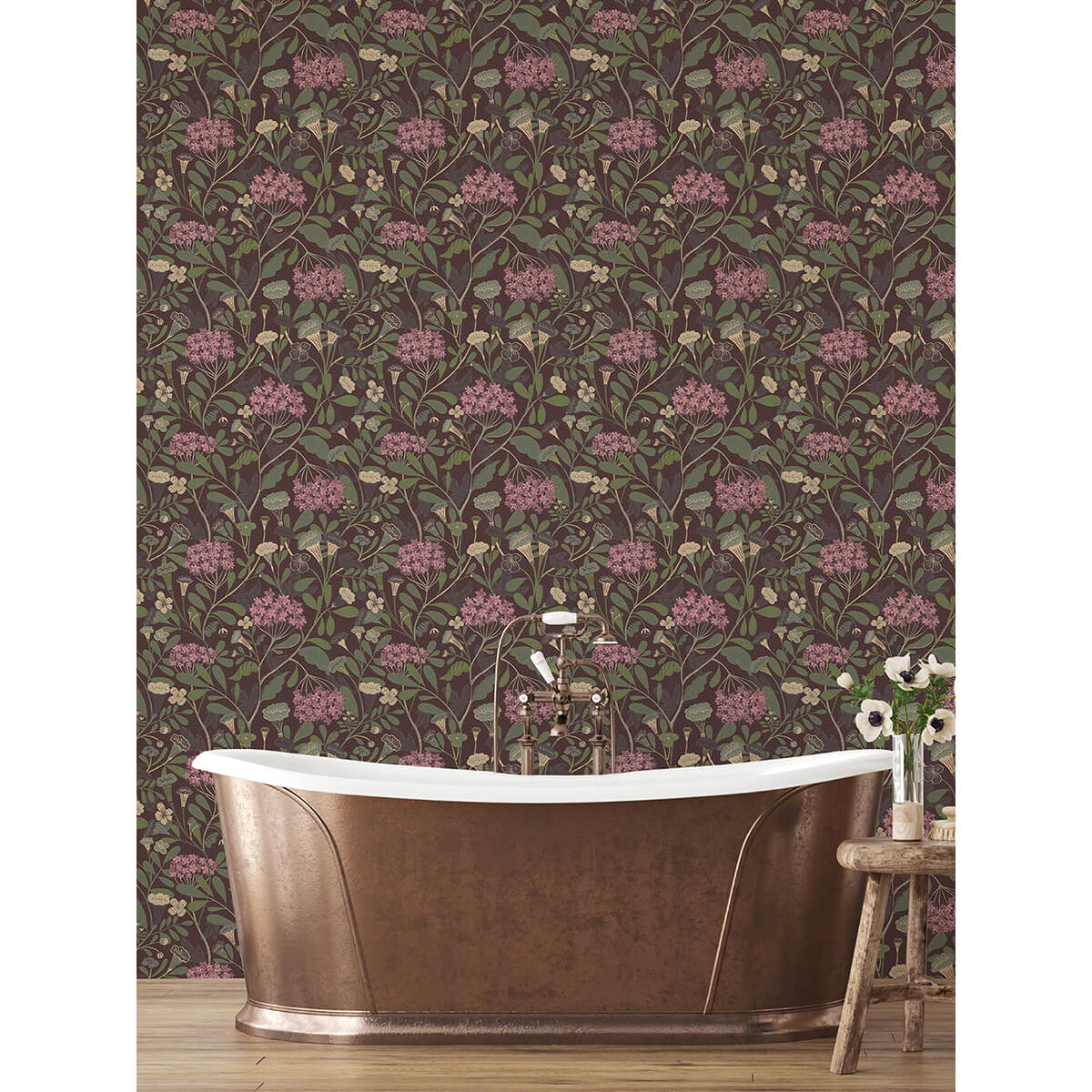 hybbe-purple-garden-wallpaper-york-wallcoverings-2999-55024 - York Wallcoverings Wallpaper