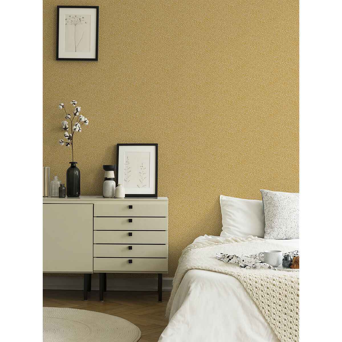 Anna Mustard Fern Trail Wallpaper - York Wallcoverings - 2999-55003 - York Wallcoverings Wallpaper