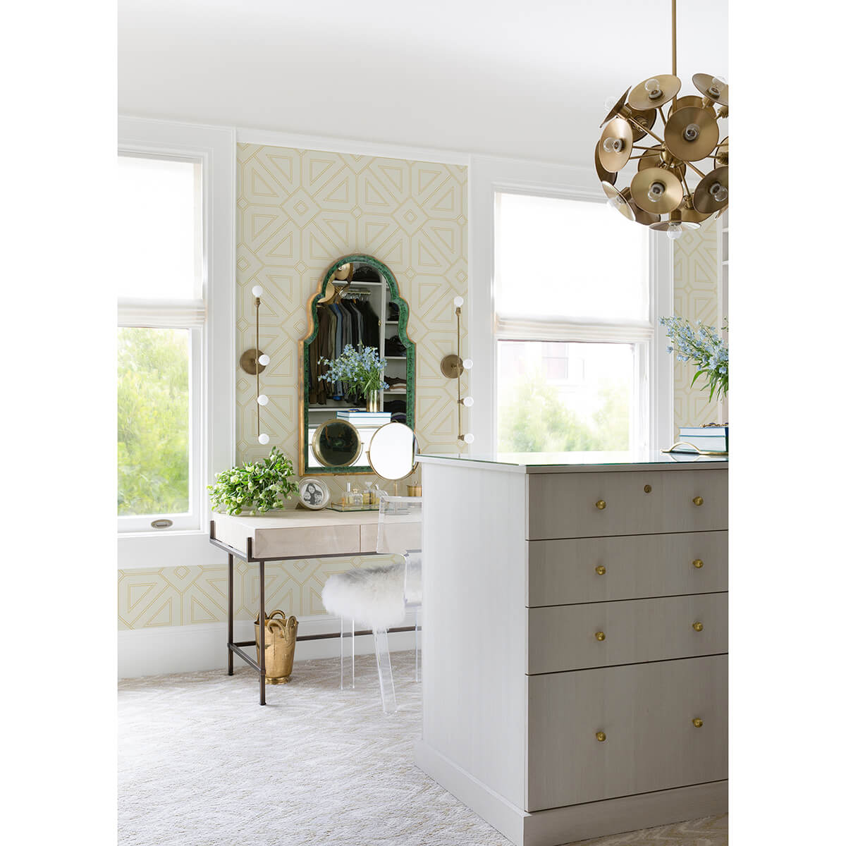 voltaire-gold-beaded-geometric-wallpaper-york-wallcoverings-2973-87370 - York Wallcoverings Wallpaper