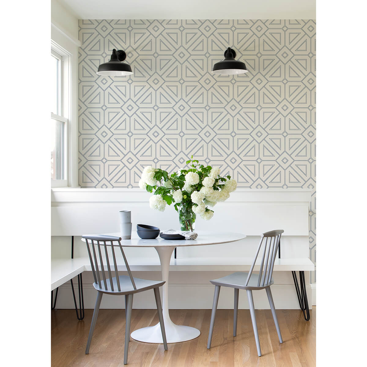 voltaire-indigo-beaded-geometric-wallpaper-york-wallcoverings-2973-87372 - York Wallcoverings Wallpaper