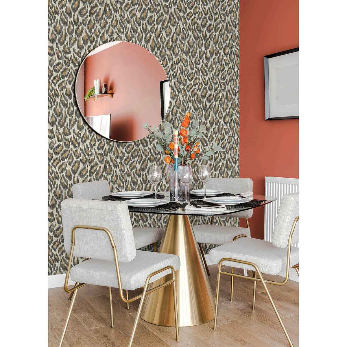 Electra Bronze Leopard Spot String Wallpaper - York Wallcoverings - 2973-90304 - York Wallcoverings Wallpaper