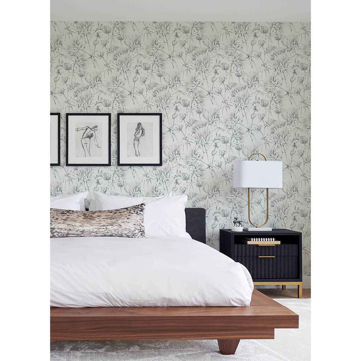 Mariell Grey Dragonfly Wallpaper - York Wallcoverings - 2973-90402 - York Wallcoverings Wallpaper