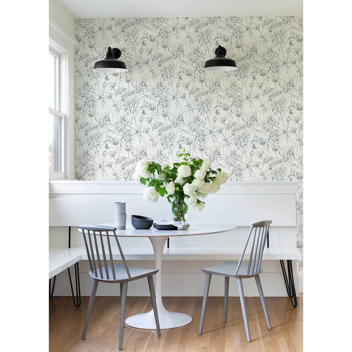 Mariell Grey Dragonfly Wallpaper - York Wallcoverings - 2973-90402 - York Wallcoverings Wallpaper