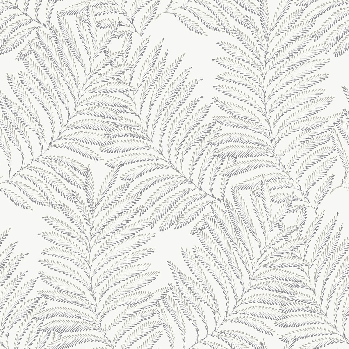 finnley-grey-inked-fern-wallpaper-york-wallcoverings-2973-90505 - York Wallcoverings Wallpaper