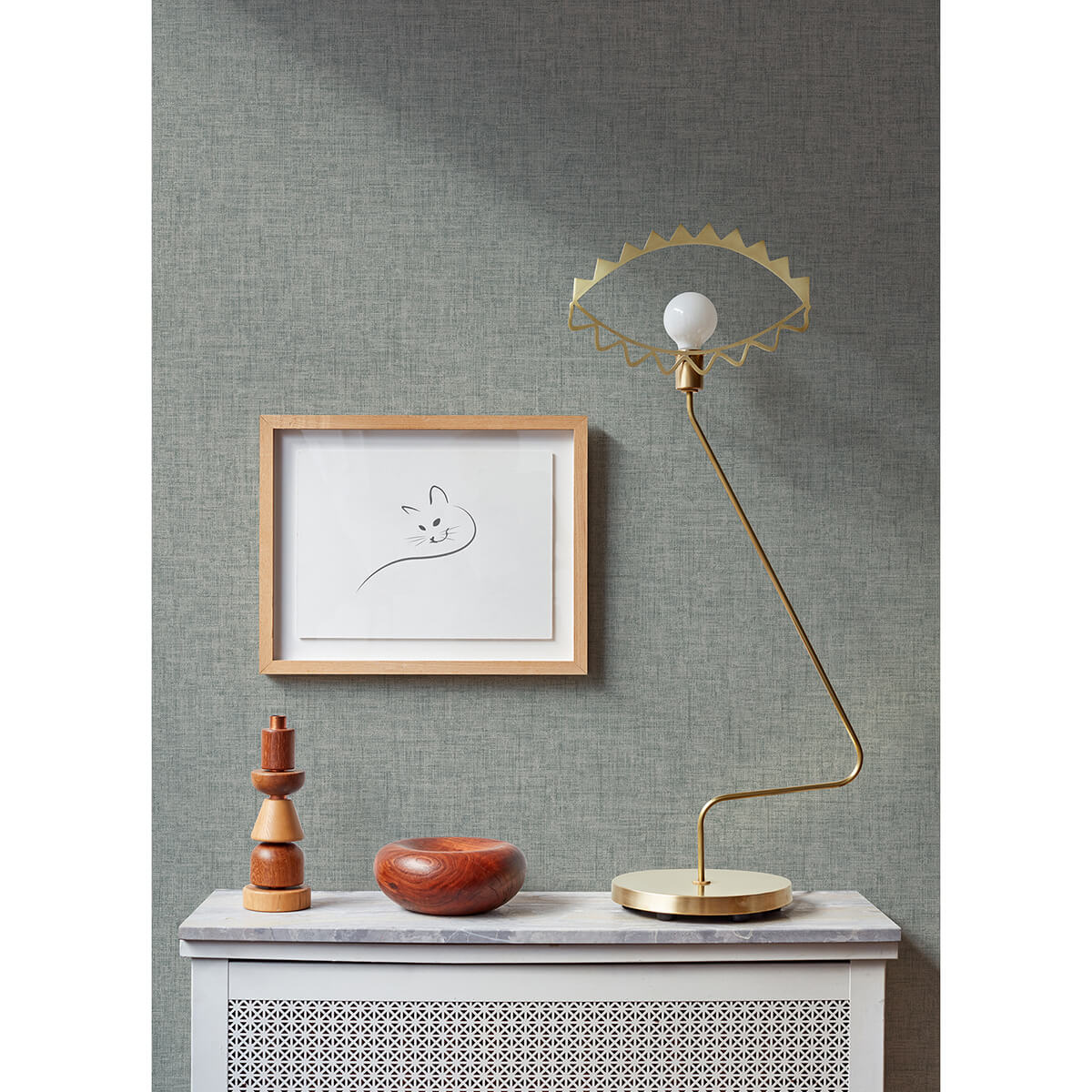 bentley-slate-faux-linen-wallpaper-york-wallcoverings-2973-90914 - York Wallcoverings Papel pintado