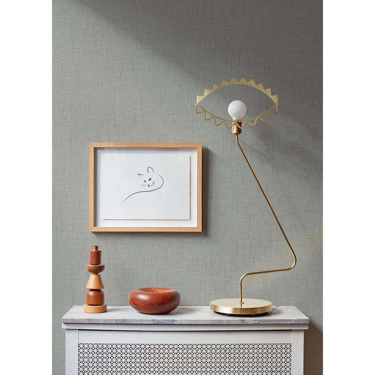 bentley-grey-faux-linen-wallpaper-york-wallcoverings-2973-90915 - York Wallcoverings Wallpaper