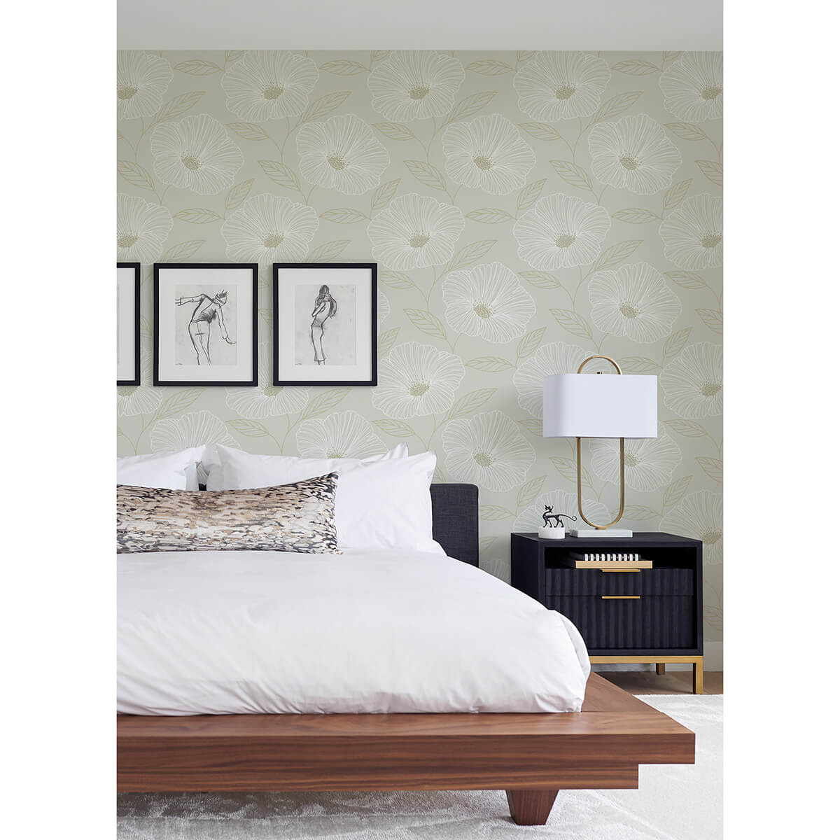 mythic-dove-floral-wallpaper-york-wallcoverings-2973-91131 - York Wallcoverings Papel pintado