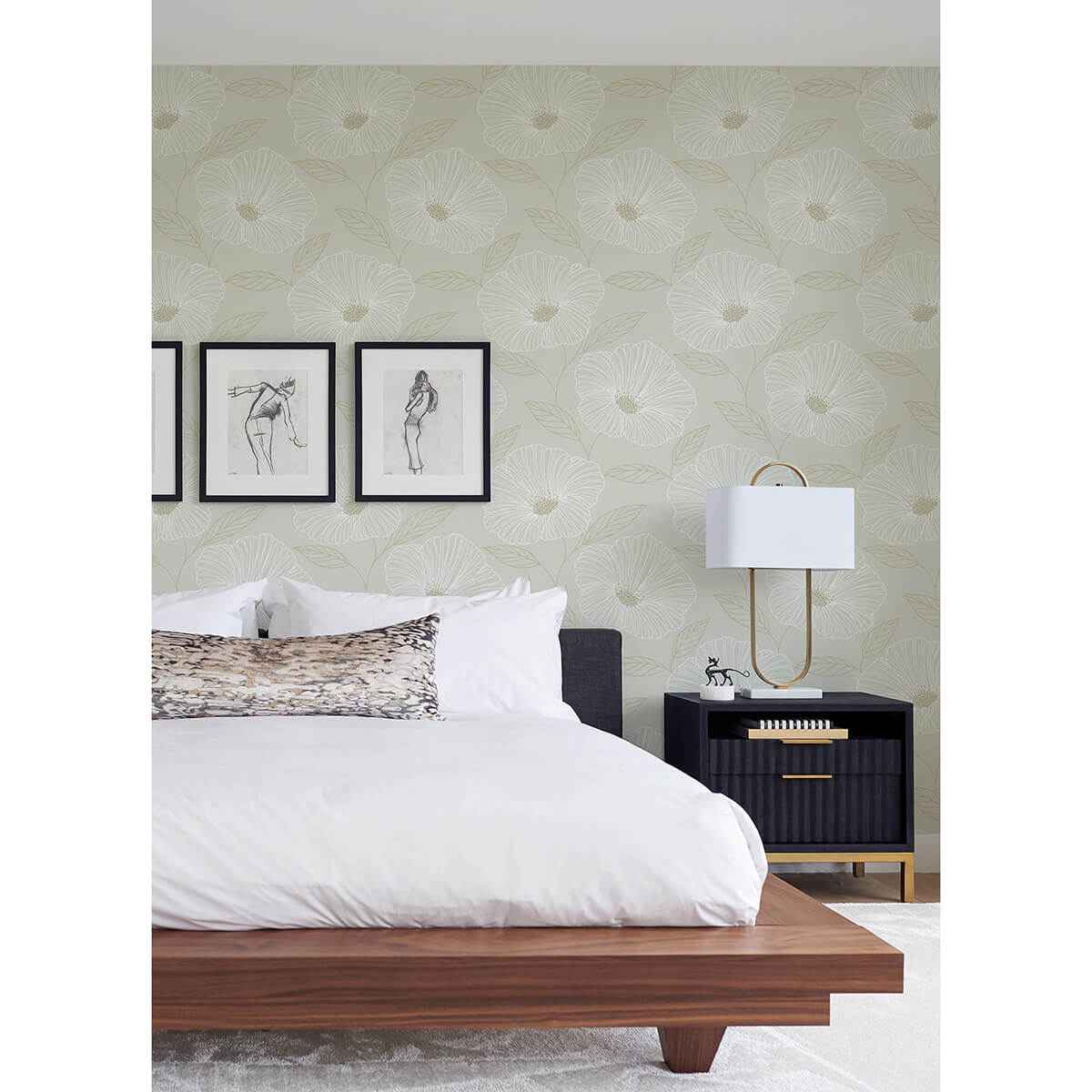 Mythic Dove Floral Wallpaper - York Wallcoverings - 2973-91131 - York Wallcoverings Wallpaper