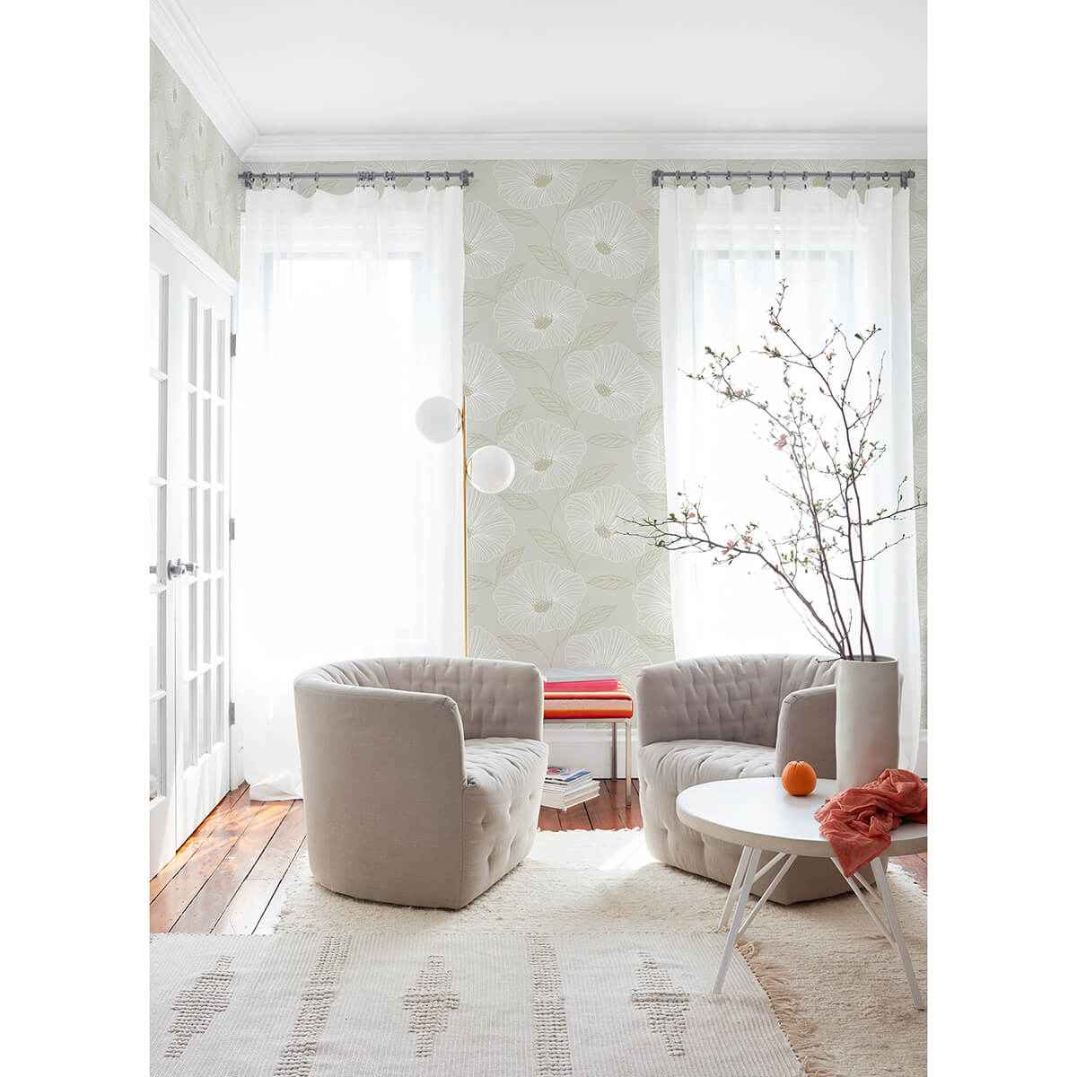 Mythic Dove Floral Wallpaper - York Wallcoverings - 2973-91131 - York Wallcoverings Wallpaper