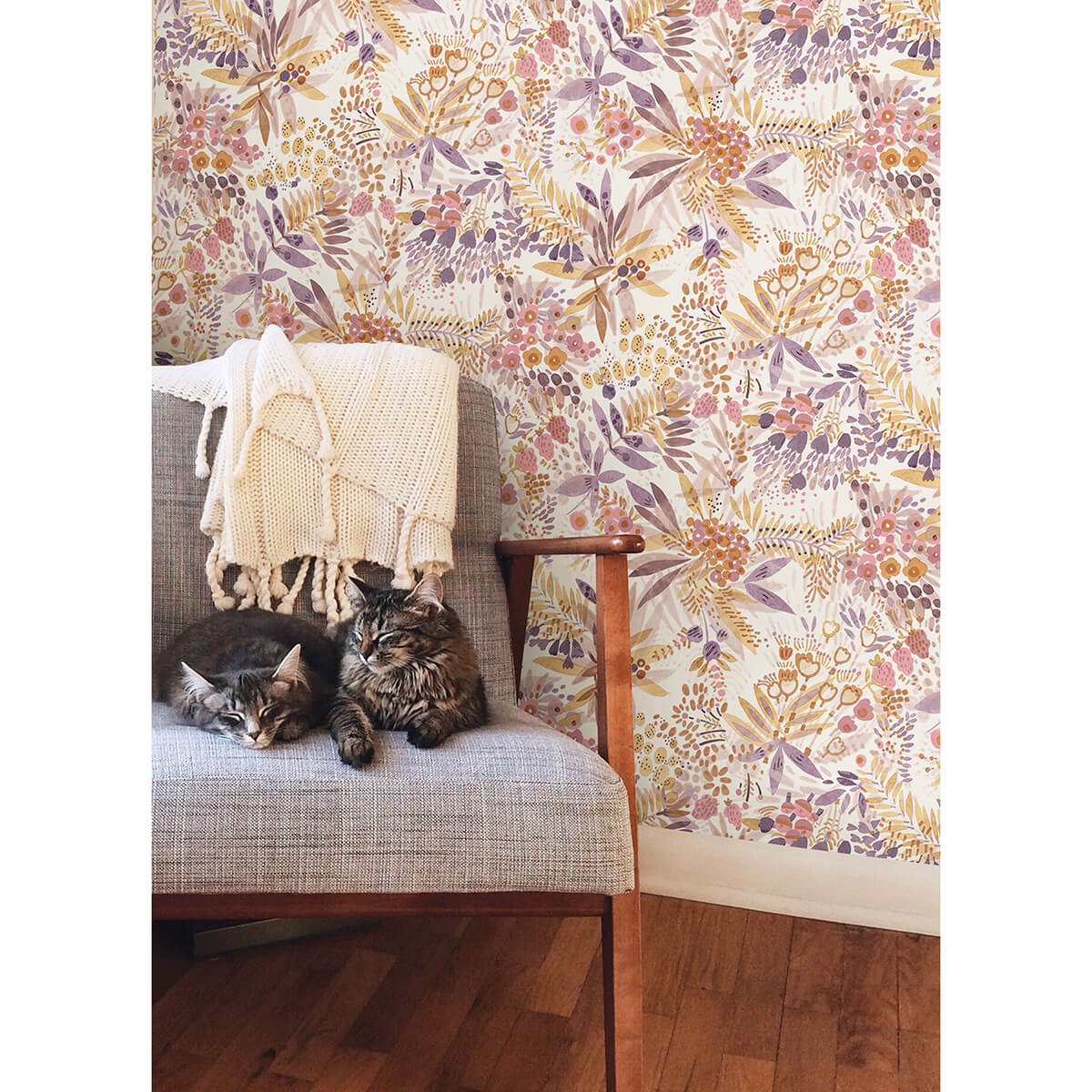 Plum Ochre Naupaka Peel and Stick Wallpaper - York Wallcoverings - NUS4310 - York Wallcoverings Wallpaper