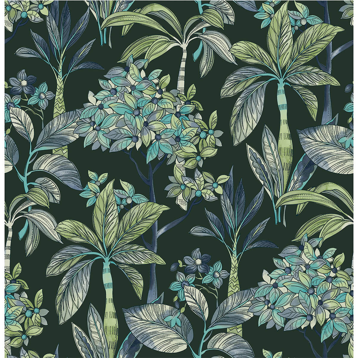 Deep Green Panama Peel and Stick Wallpaper - York Wallcoverings - NUS4316 - York Wallcoverings Wallpaper
