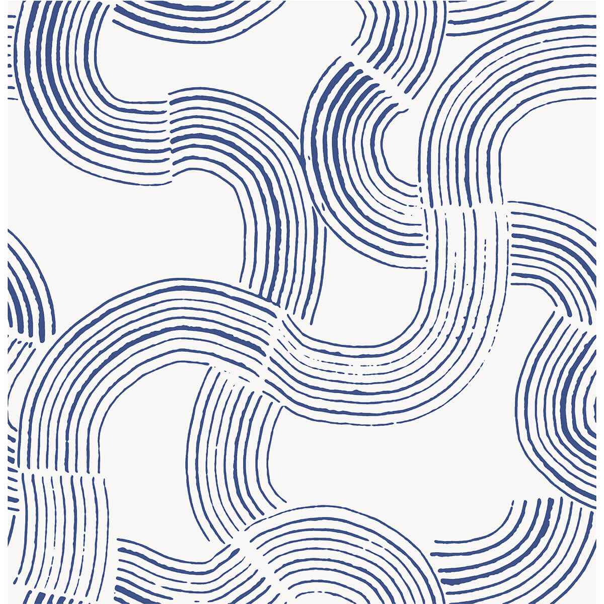 Cobalt Hokime Peel & Stick Wallpaper - York Wallcoverings - NUS4318