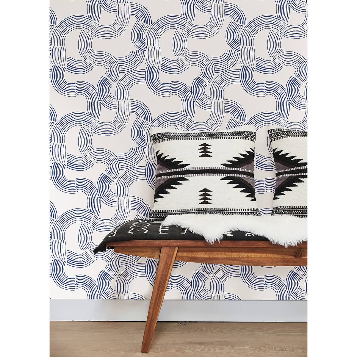Cobalt Hokime Peel & Stick Wallpaper - York Wallcoverings - NUS4318 - York Wallcoverings Wallpaper