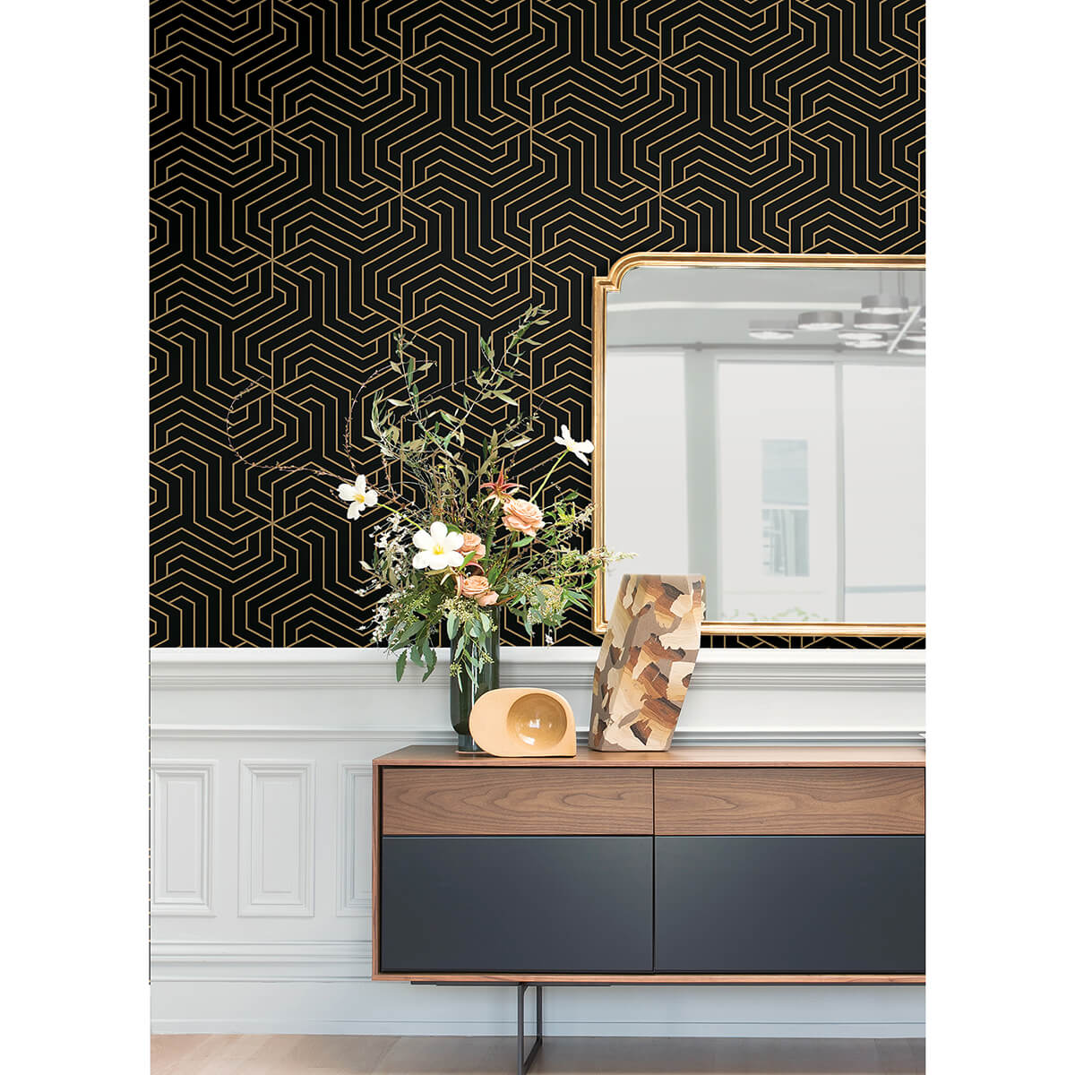 Black Ramsey Peel & Stick Wallpaper - York Wallcoverings - RZS4526 - York Wallcoverings Wallpaper