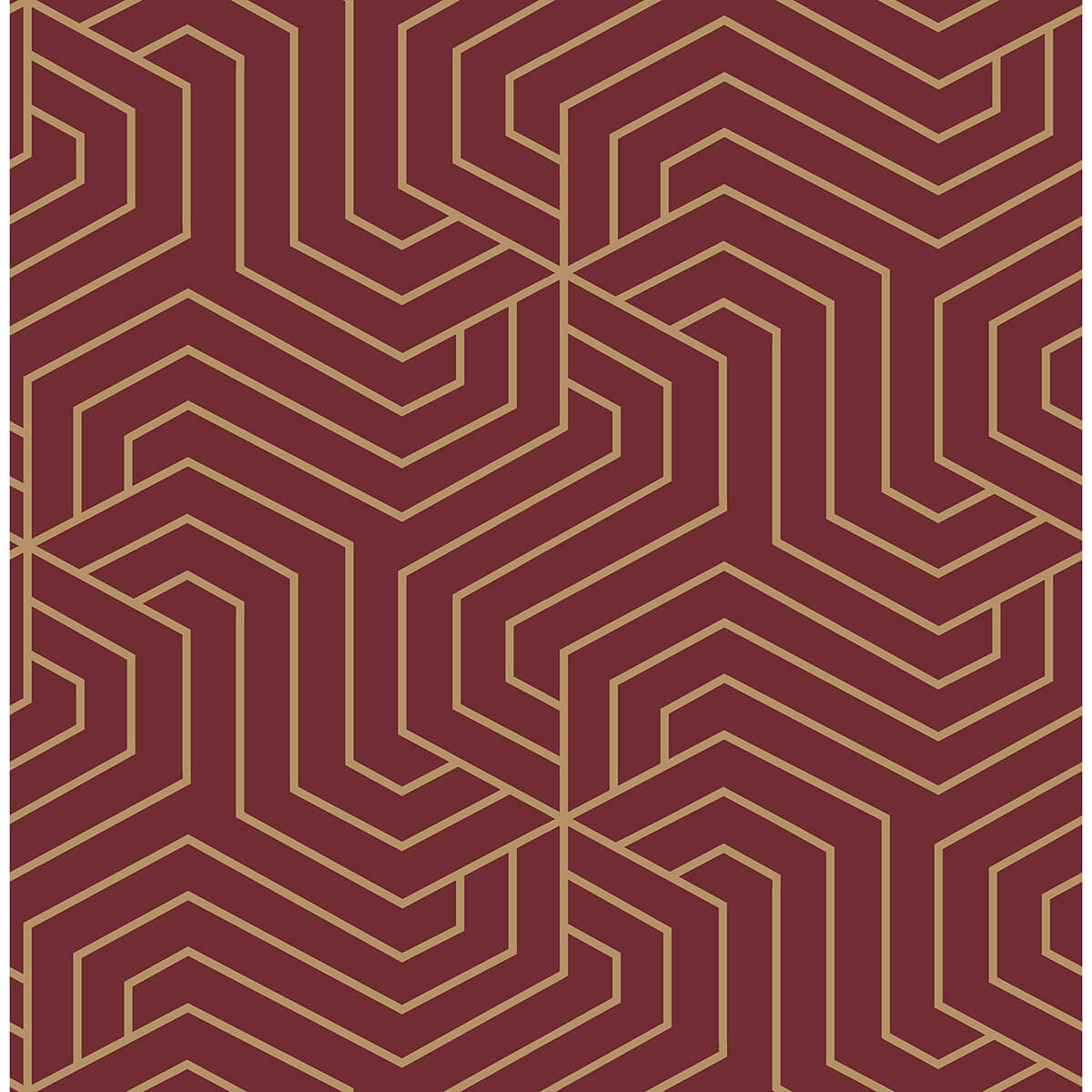 Burgundy Ramsey Peel & Stick Wallpaper - York Wallcoverings - RZS4527 - York Wallcoverings Wallpaper