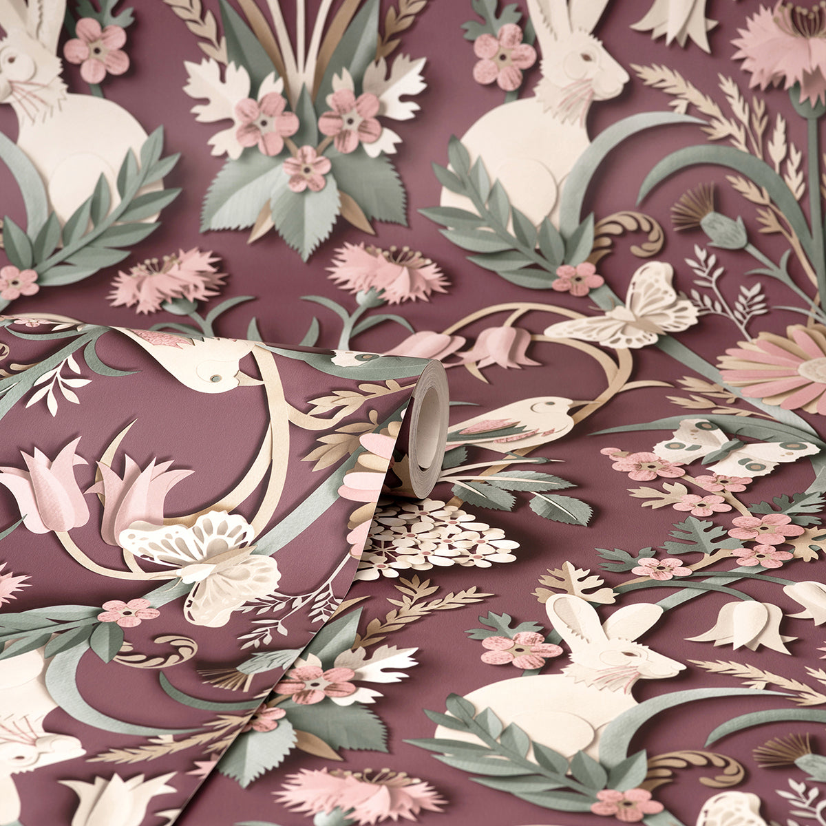 fae-plum-woodland-wallpaper-york-wallcoverings-fd42949 - York Wallcoverings Wallpaper