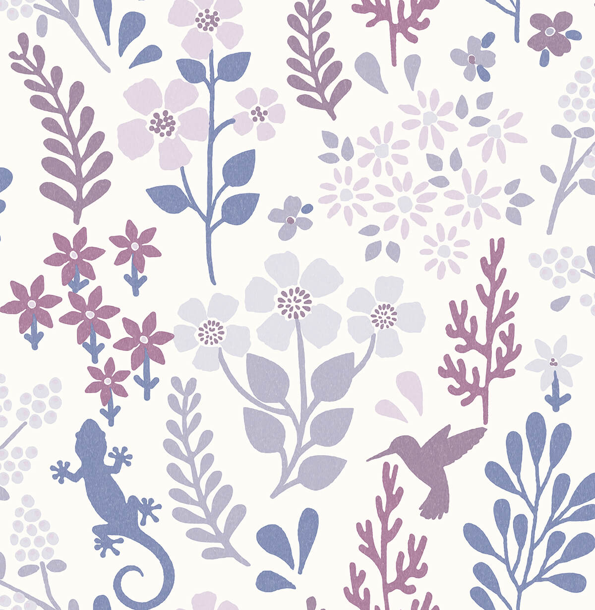 Periwinkle Zoey Leaf Peel and Stick Wallpaper - York Wallcoverings - NUS4621 - York Wallcoverings Wallpaper