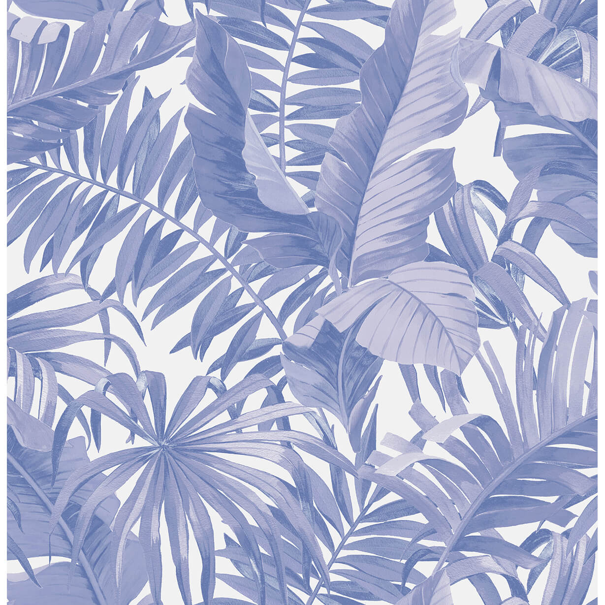 Periwinkle Maui Leaf Peel and Stick Wallpaper - York Wallcoverings - NUS4623 - York Wallcoverings Wallpaper