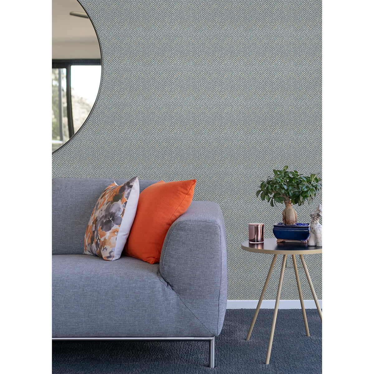 Grey Blue Alden Peel & Stick Wallpaper - York Wallcoverings - SLS4295 - York Wallcoverings Wallpaper
