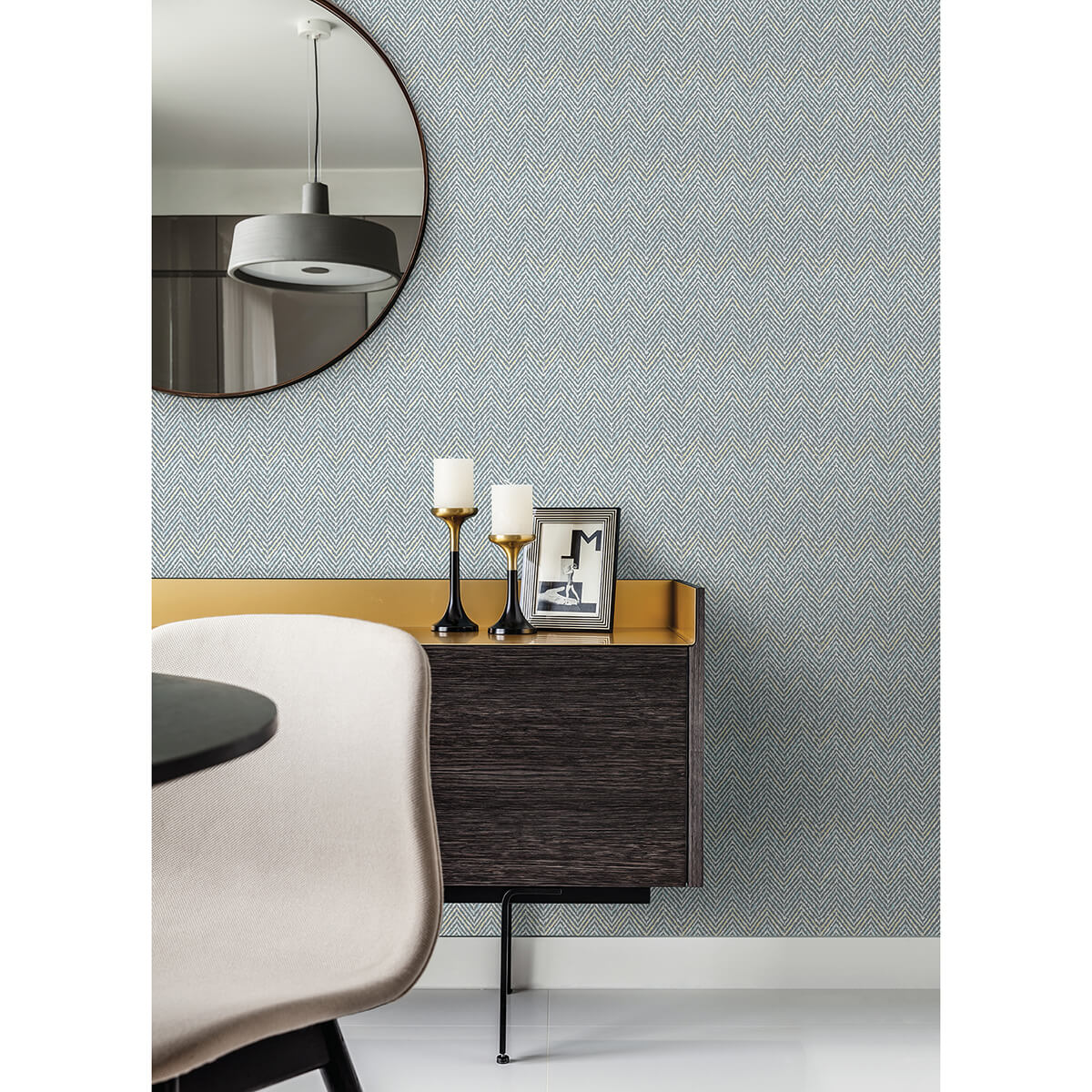 Grey Blue Alden Peel & Stick Wallpaper - York Wallcoverings - SLS4295 - York Wallcoverings Wallpaper