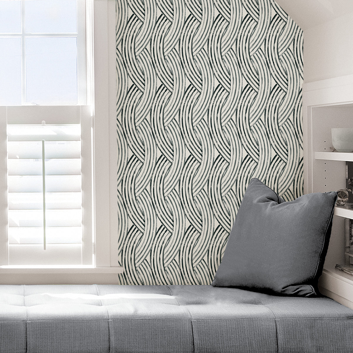 Charcoal Meraki Peel and Stick Wallpaper  | Brewster Wallcovering - The WorkRm