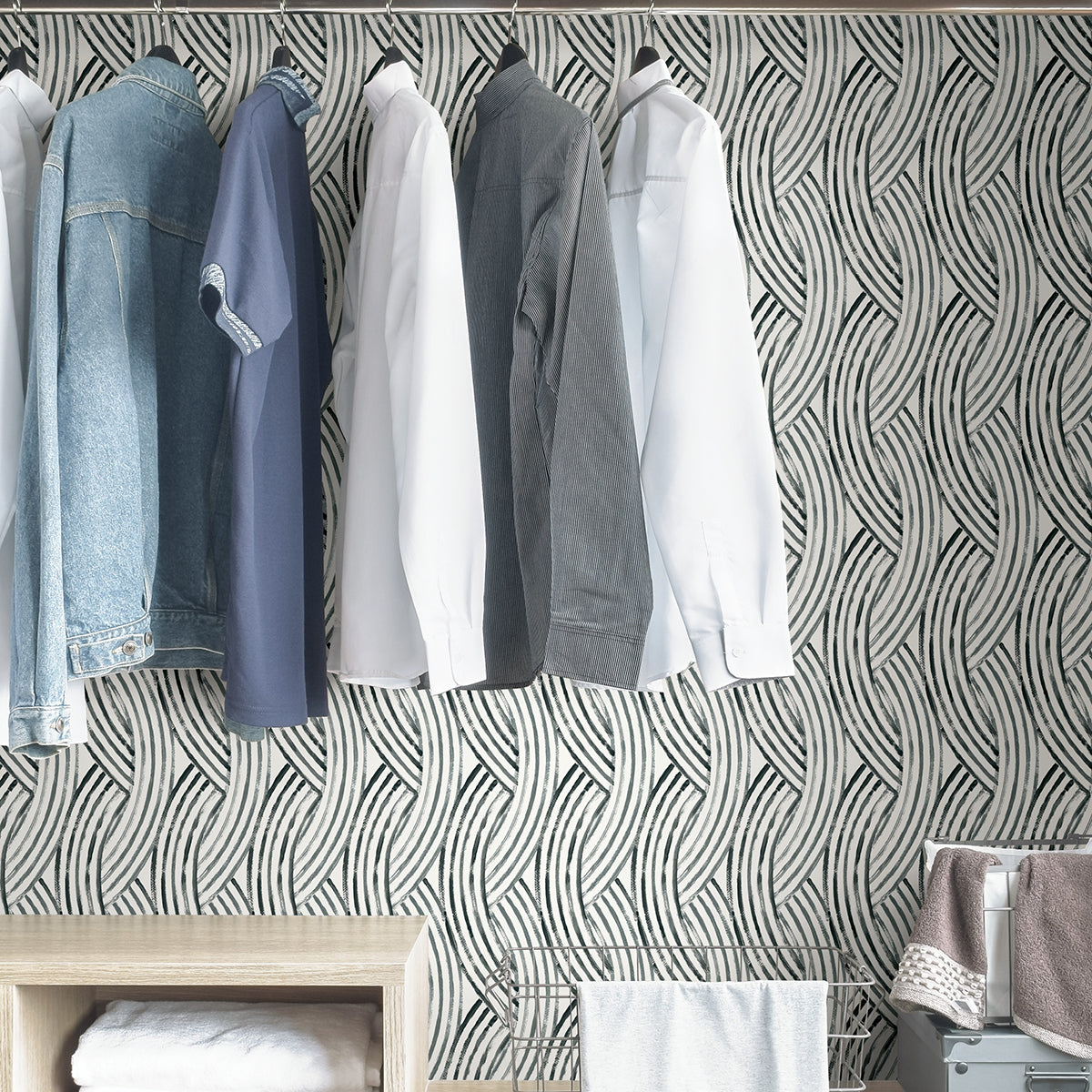 Charcoal Meraki Peel and Stick Wallpaper  | Brewster Wallcovering - The WorkRm