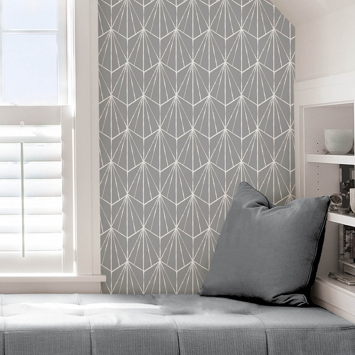 Grey Dorset Peel & Stick Wallpaper - York Wallcoverings - NUS4377 - York Wallcoverings Wallpaper