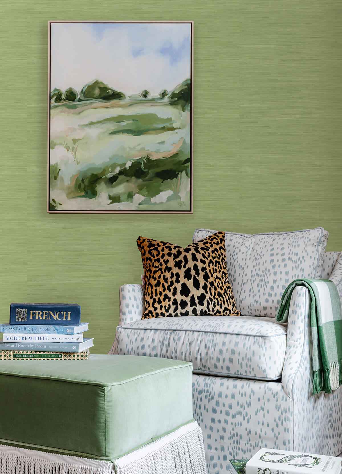 Citrus Green Classic Faux Grasscloth - York Wallcoverings - SSS4569 - York Wallcoverings Wallpaper