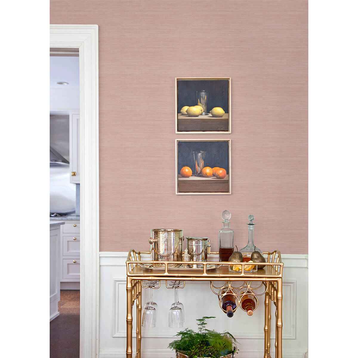 Berry Classic Faux Grasscloth Peel and Stick Wallpaper - York Wallcoverings - SSS4574 - York Wallcoverings Wallpaper