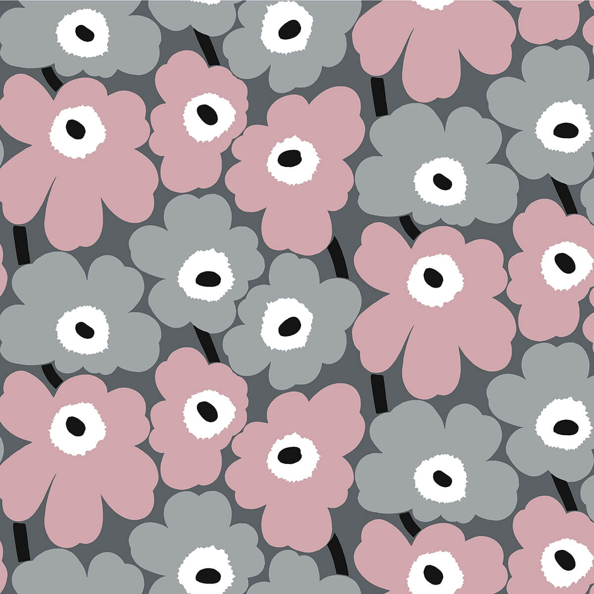 Pink Pieni Unikko Peel and Stick Wallpaper - York Wallcoverings - MKS4491 - York Wallcoverings Wallpaper