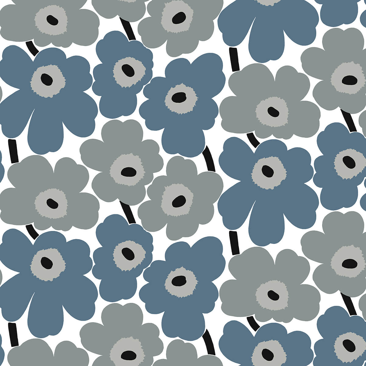 Grey Pieni Unikko Peel and Stick Wallpaper - York Wallcoverings - MKS4493 - York Wallcoverings Wallpaper