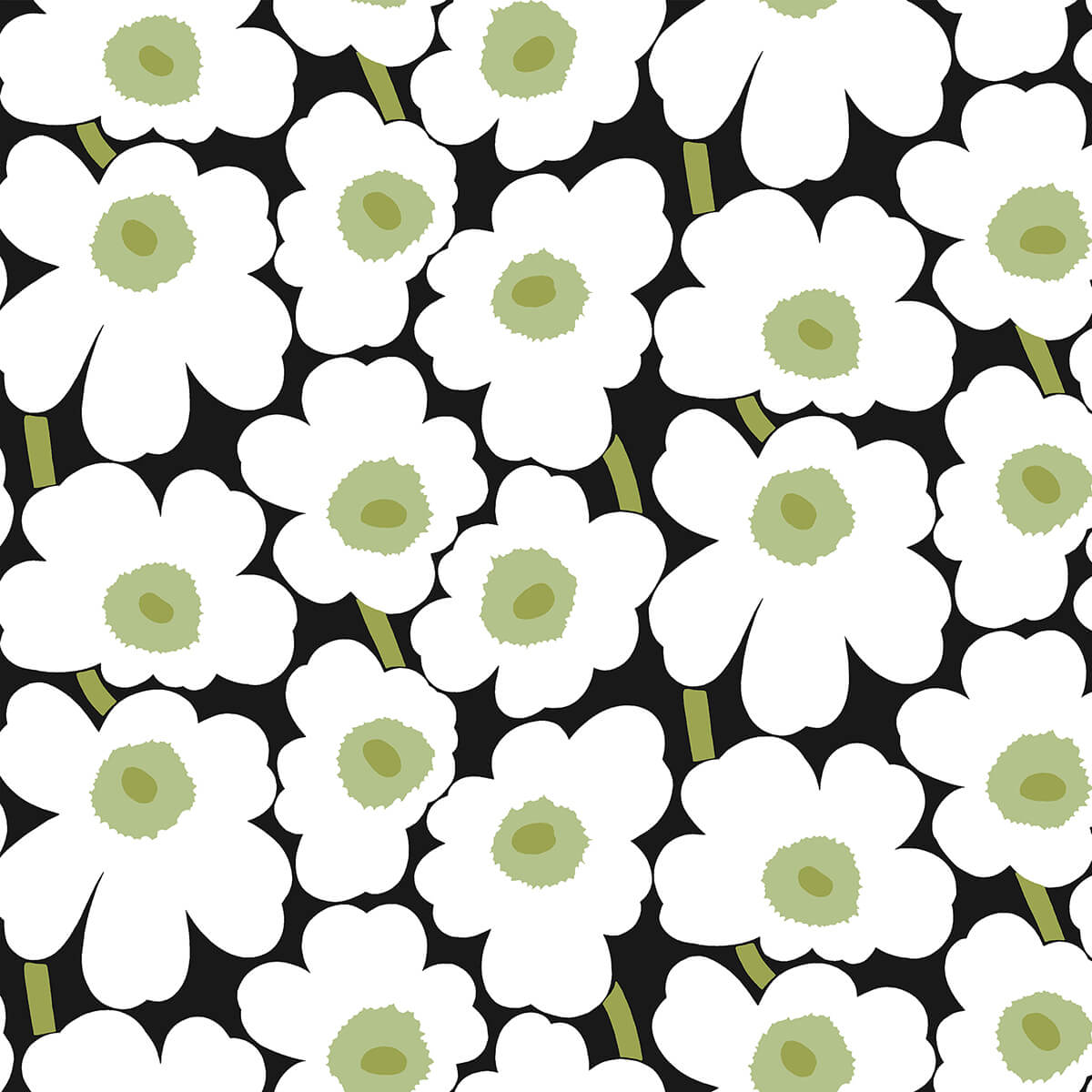 Black Pieni Unikko Peel and Stick Wallpaper - York Wallcoverings - MKS4494 - York Wallcoverings Wallpaper