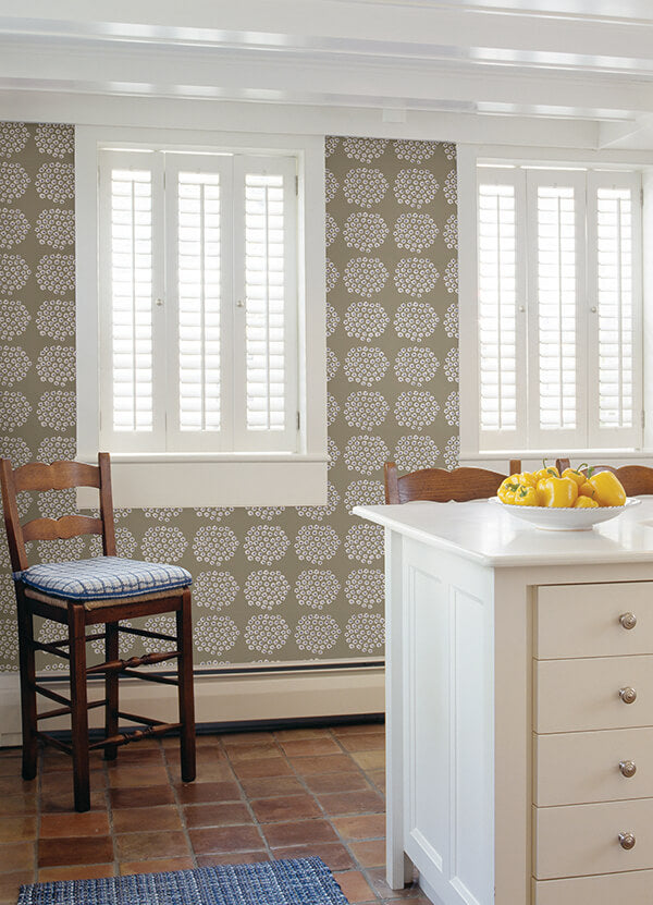Taupe Puketti Peel & Stick Wallpaper - York Wallcoverings - MKS4497 - York Wallcoverings Wallpaper